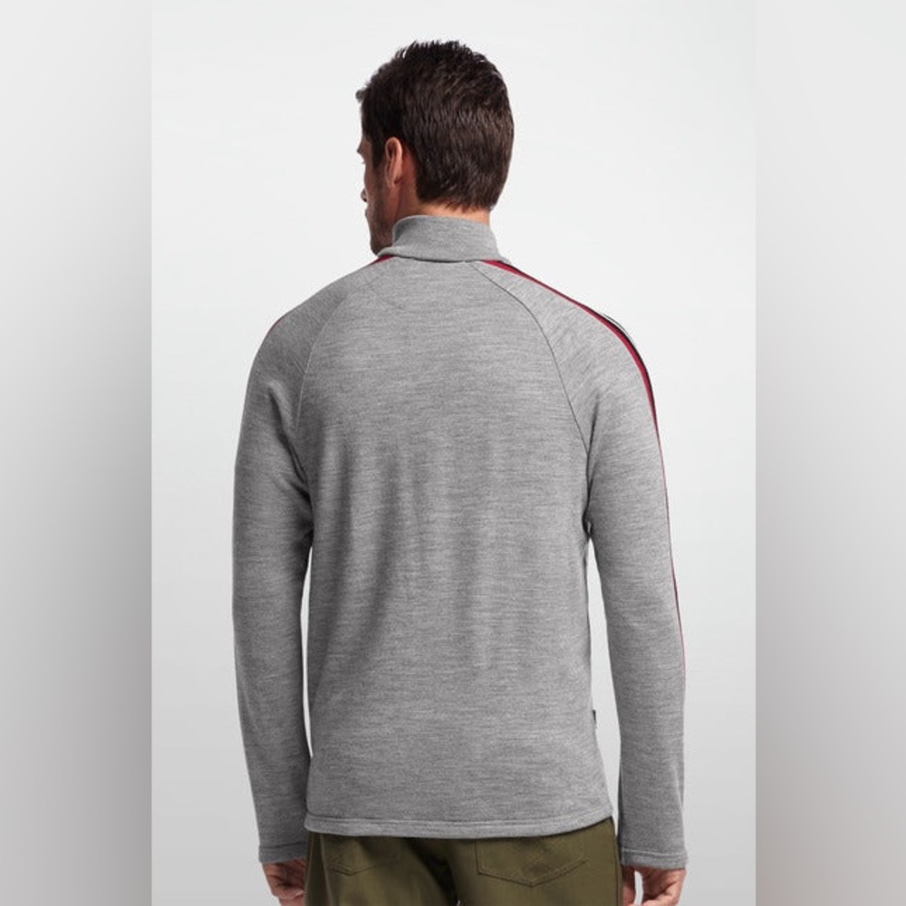 Icebreaker Men’s Coronet Zip Neck Sweater Grey Size Large - Picture 2 of 9